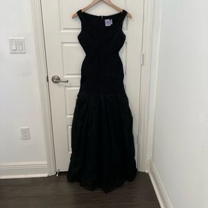 Herve Leger by Max Azria gown.